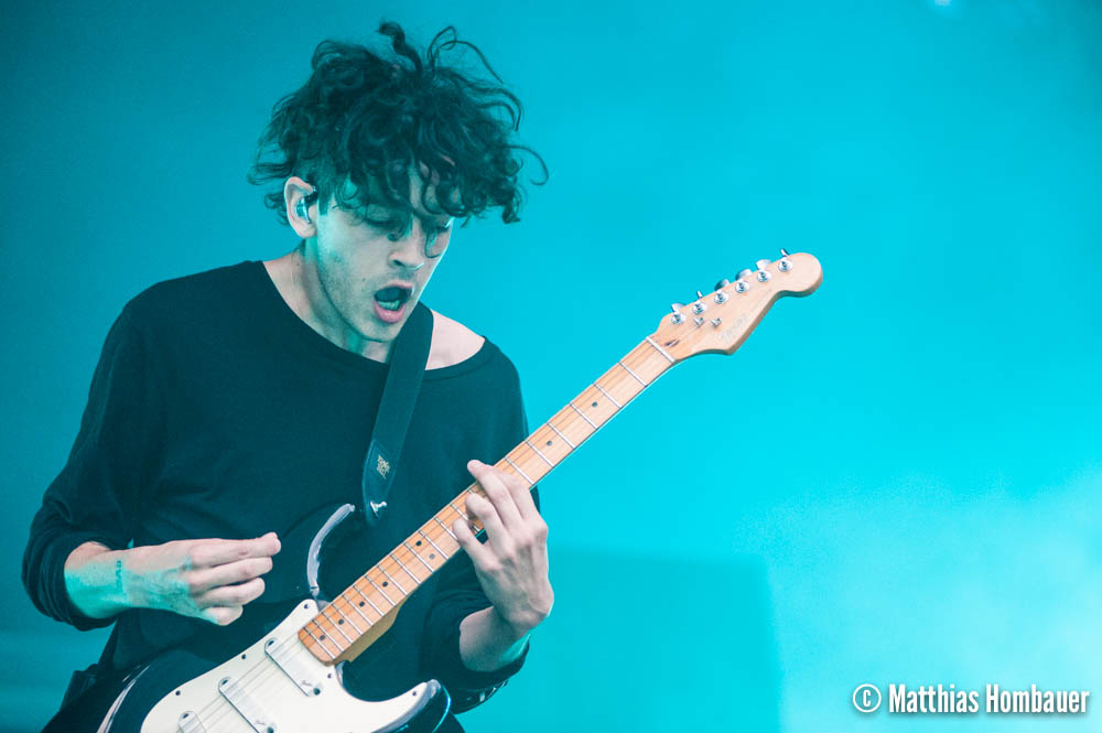 Matthew "Matty" Healy of The 1975 in concert on 1 July 2017 at the Arena Vienna