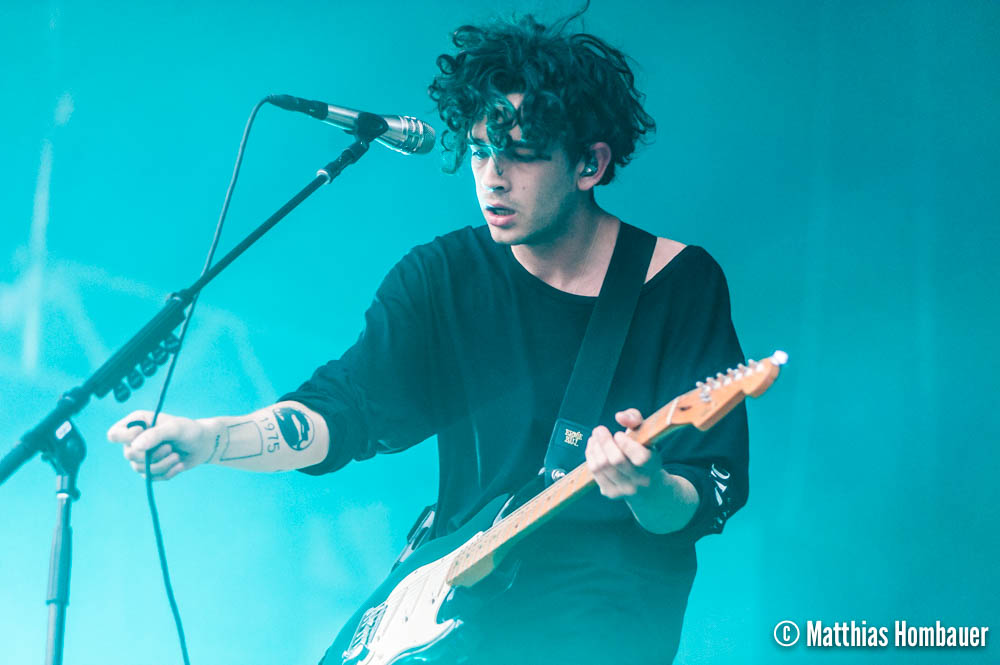 Matthew "Matty" Healy of The 1975 in concert on 1 July 2017 at the Arena Vienna