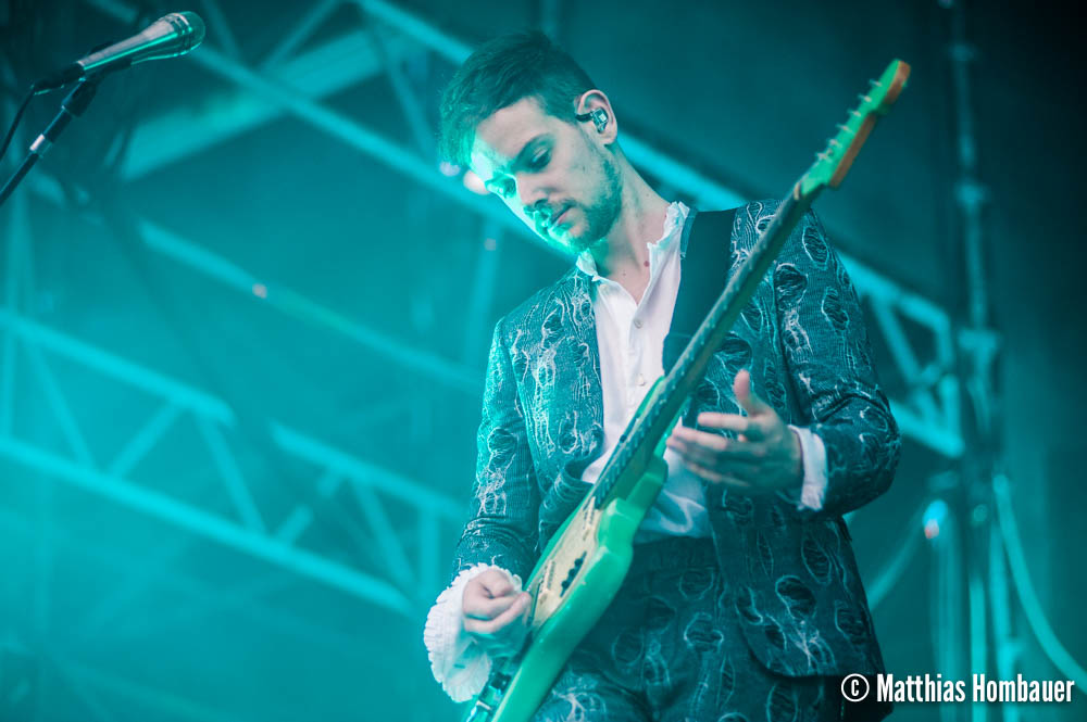 Adam Hann of The 1975 in concert on 1 July 2017 at the Arena Vienna